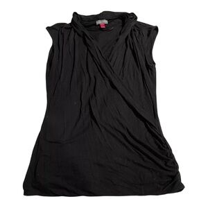 Women’s Vince Camuto Sleeveless Black Wrap Top – Size M